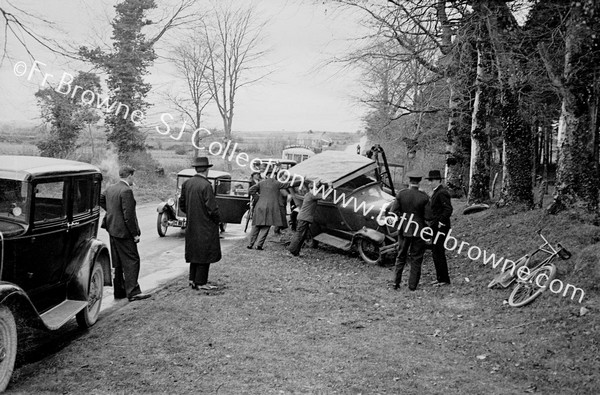 MOTOR ACCIDENT ON MAIN NATIONAL ROAD AT NEW INN HOISTING CAR